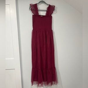 Melloday tulle maxi dress, size medium NWT